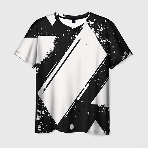 Мужская футболка Color black white / 3D-принт – фото 1