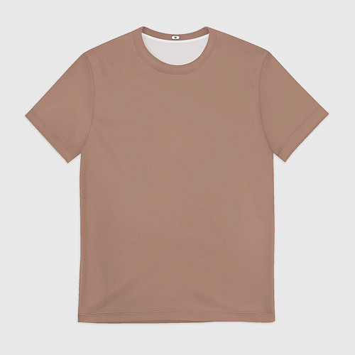 Мужская футболка Цвет 2025 года Пантон Мокко Мусс / 3D-принт – фото 1