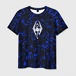 Футболка мужская Skyrim blue energy, цвет: 3D-принт