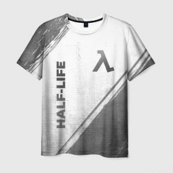 Мужская футболка Half-Life - white gradient вертикально