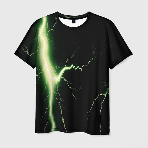 Мужская футболка Lightning yellow текстура / 3D-принт – фото 1
