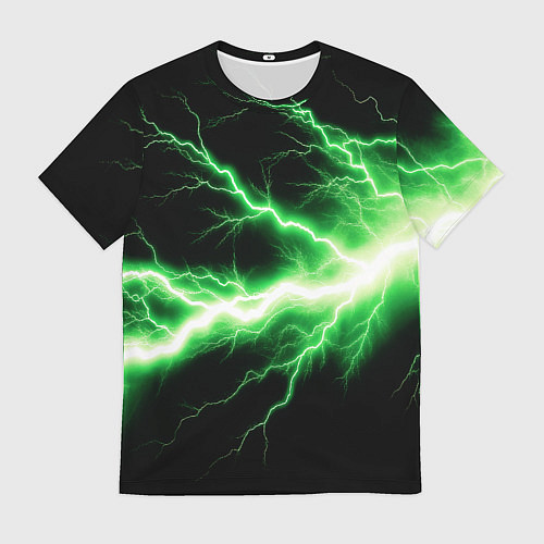 Мужская футболка Lightning green / 3D-принт – фото 1