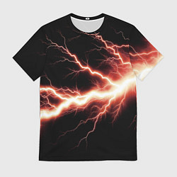 Футболка мужская Lightning red, цвет: 3D-принт