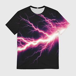Мужская футболка Lightning pink