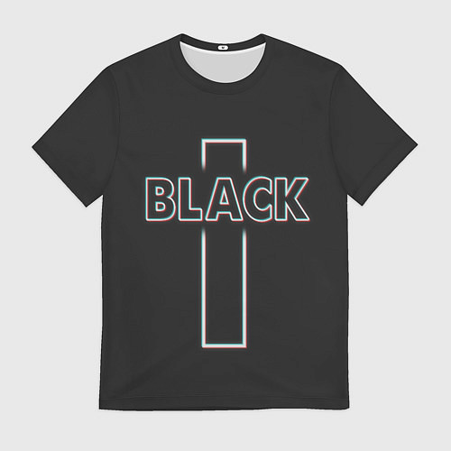 Мужская футболка Black - cross / 3D-принт – фото 1