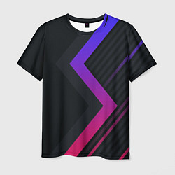 Мужская футболка Color black line
