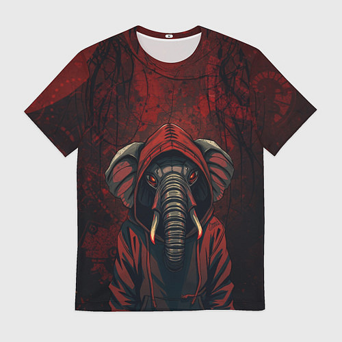 Мужская футболка Слон в балахоне / 3D-принт – фото 1