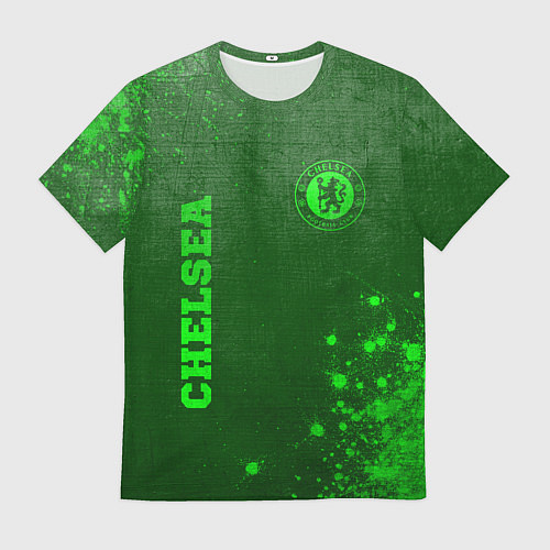 Мужская футболка Chelsea - green gradient вертикально / 3D-принт – фото 1