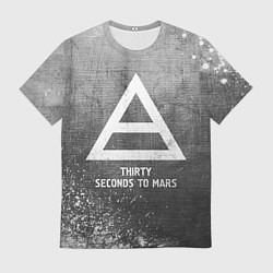 Футболка мужская Thirty Seconds to Mars - grey gradient, цвет: 3D-принт