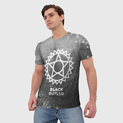 Футболка мужская Black Butler - grey gradient, цвет: 3D-принт — фото 2