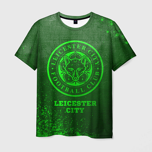 Мужская футболка Leicester City - green gradient / 3D-принт – фото 1