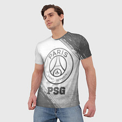 Футболка мужская PSG - white gradient, цвет: 3D-принт — фото 2
