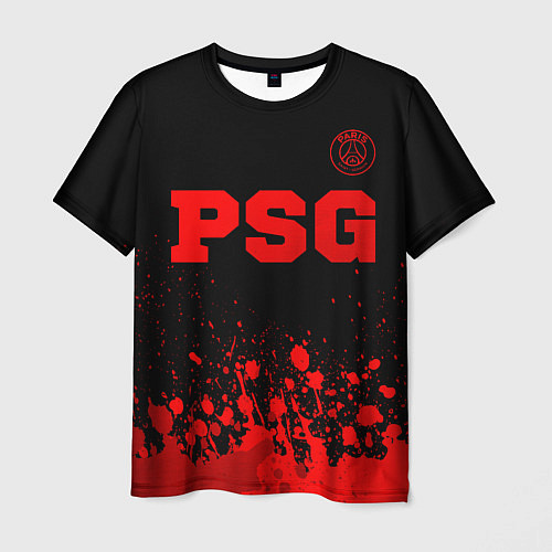 Мужская футболка PSG - red gradient посередине / 3D-принт – фото 1