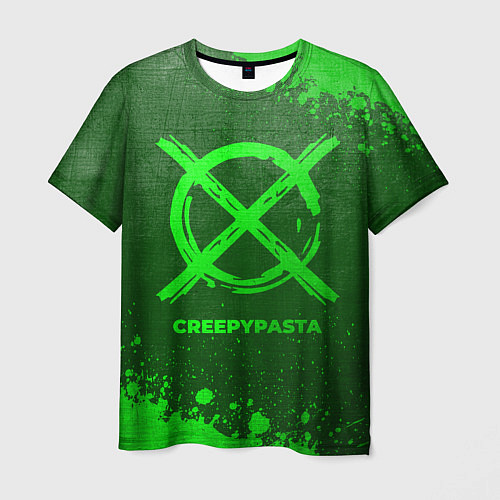 Мужская футболка CreepyPasta - green gradient / 3D-принт – фото 1