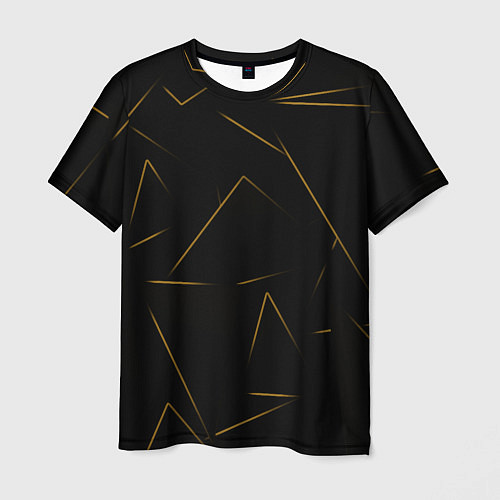 Мужская футболка Color yellow line / 3D-принт – фото 1