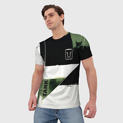 Футболка мужская Tank логотип машины, цвет: 3D-принт — фото 2
