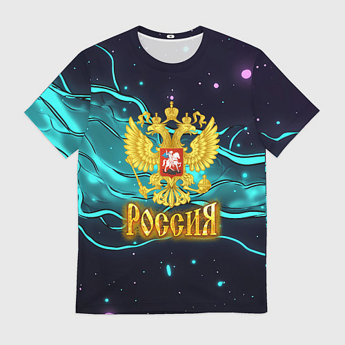 Мужская футболка Россия - березовая абстракция / 3D-принт – фото 1
