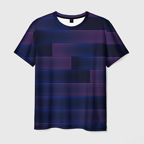 Мужская футболка Color blue square / 3D-принт – фото 1