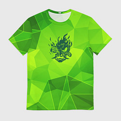 Футболка мужская Cyberpunk 2077 green poly, цвет: 3D-принт