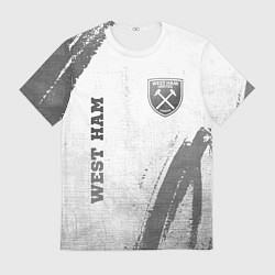 Мужская футболка West Ham - white gradient вертикально