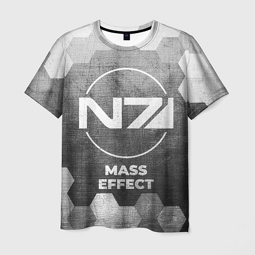 Мужская футболка Mass Effect - grey gradient / 3D-принт – фото 1