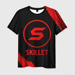 Футболка мужская Skillet - red gradient, цвет: 3D-принт