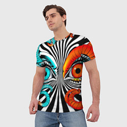 Футболка мужская Глаз и щупальца, цвет: 3D-принт — фото 2