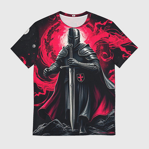 Мужская футболка Рыцарь-крестоносец ордена красной звезды / 3D-принт – фото 1