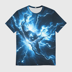 Мужская футболка Бело-синяя туманность