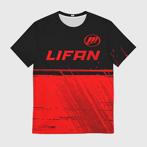 Мужская футболка Lifan - red gradient посередине / 3D-принт – фото 1
