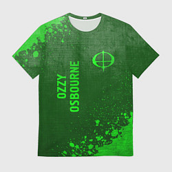 Мужская футболка Ozzy Osbourne - green gradient вертикально