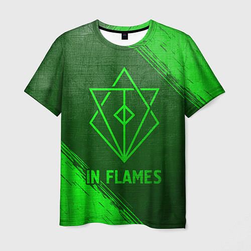 Мужская футболка In Flames - green gradient / 3D-принт – фото 1