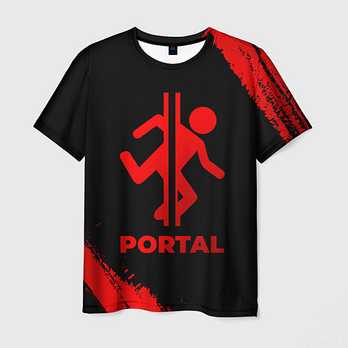 Мужская футболка Portal - red gradient / 3D-принт – фото 1