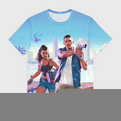 Мужская футболка GTA 6 главные герои