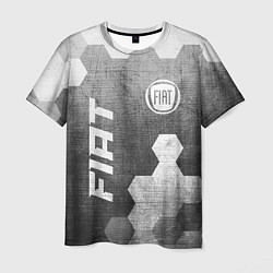 Мужская футболка Fiat - grey gradient вертикально