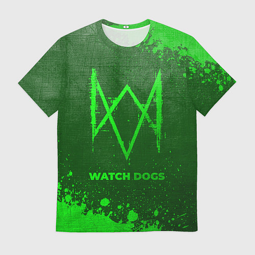Мужская футболка Watch Dogs - green gradient / 3D-принт – фото 1