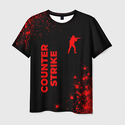 Мужская футболка Counter Strike - red gradient вертикально / 3D-принт – фото 1