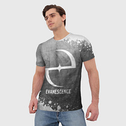 Футболка мужская Evanescence - grey gradient, цвет: 3D-принт — фото 2