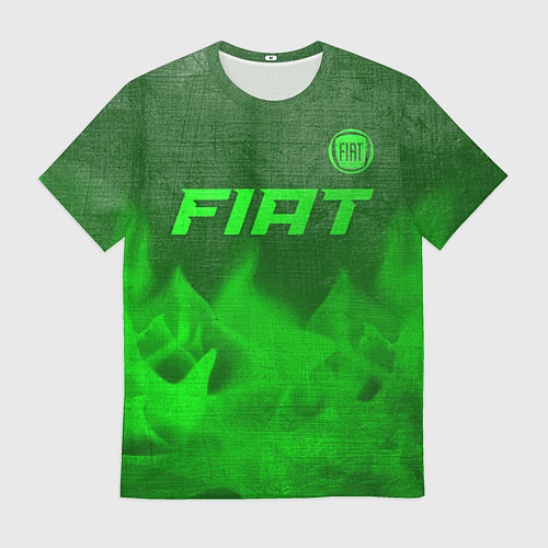 Мужская футболка Fiat - green gradient посередине / 3D-принт – фото 1