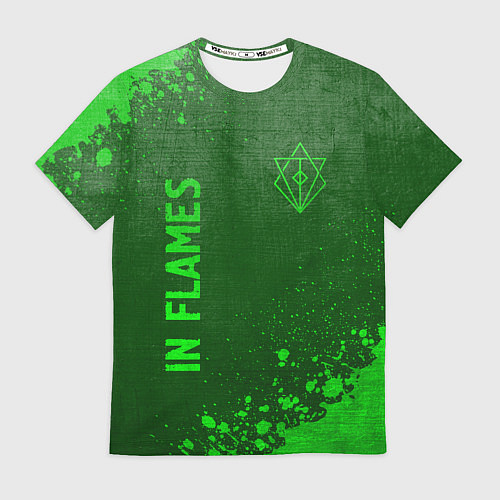 Мужская футболка In Flames - green gradient вертикально / 3D-принт – фото 1