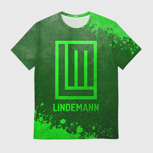 Мужская футболка Lindemann - green gradient / 3D-принт – фото 1