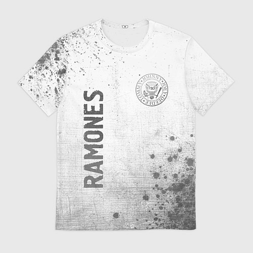 Мужская футболка Ramones - white gradient вертикально / 3D-принт – фото 1