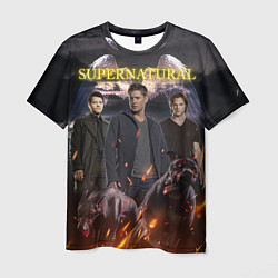 Футболка мужская Supernatural - true hunters, цвет: 3D-принт
