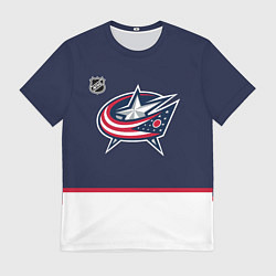 Футболка мужская Коламбус Блю Джекетс хоккей, цвет: 3D-принт