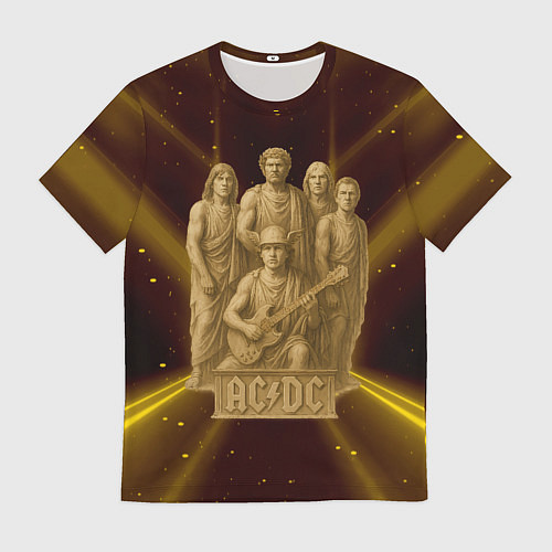 Мужская футболка ACDC стиль памятника / 3D-принт – фото 1