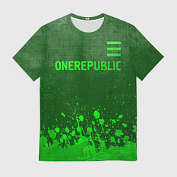 Мужская футболка OneRepublic - green gradient посередине