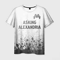 Футболка мужская Asking Alexandria - white gradient посередине, цвет: 3D-принт