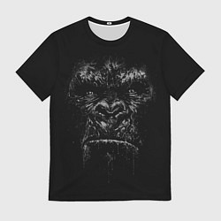 Футболка мужская Gorilla face in the dark, цвет: 3D-принт