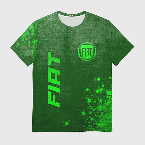 Мужская футболка Fiat - green gradient вертикально / 3D-принт – фото 1