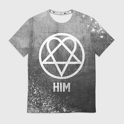 Футболка мужская HIM - grey gradient, цвет: 3D-принт